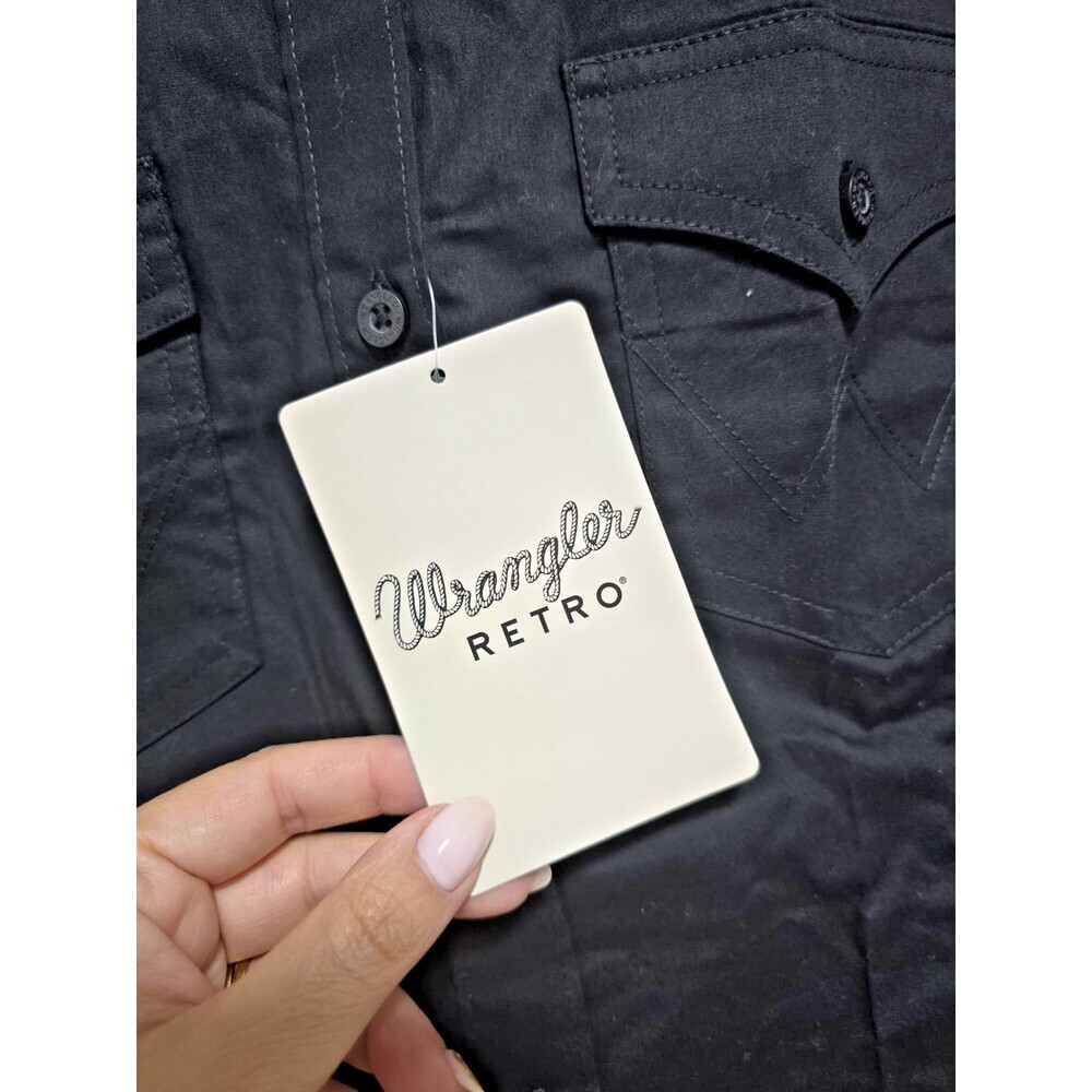 Wrangler Ladies Retro® Western Button Down Black Shirt 112358012 Black Sz S NWT - Picture 10 of 10